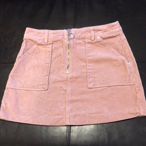 Almost Famous coral corduroy mini skirt